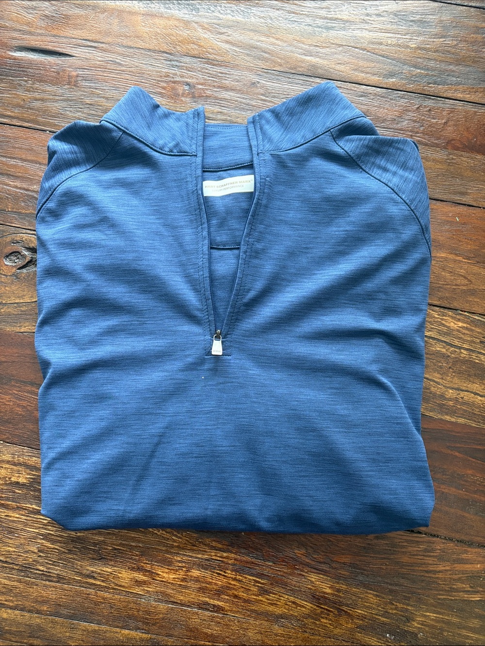 Hart Schaffner Marx Men’s Blue Quarter-Zip Performance Pullover